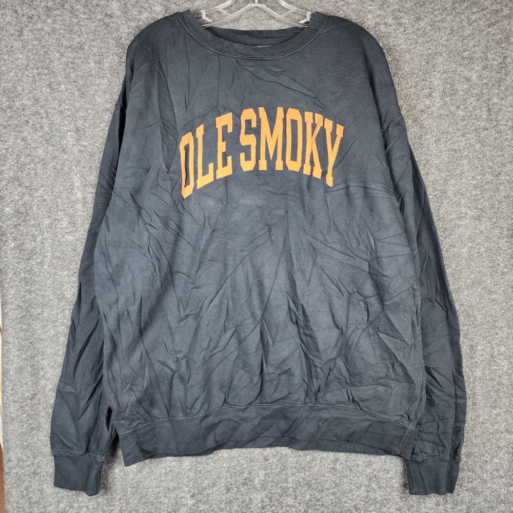 Ole Smoky Distillery Sweatshirt Mens XL Black Orange Graphic Fleece Pullover